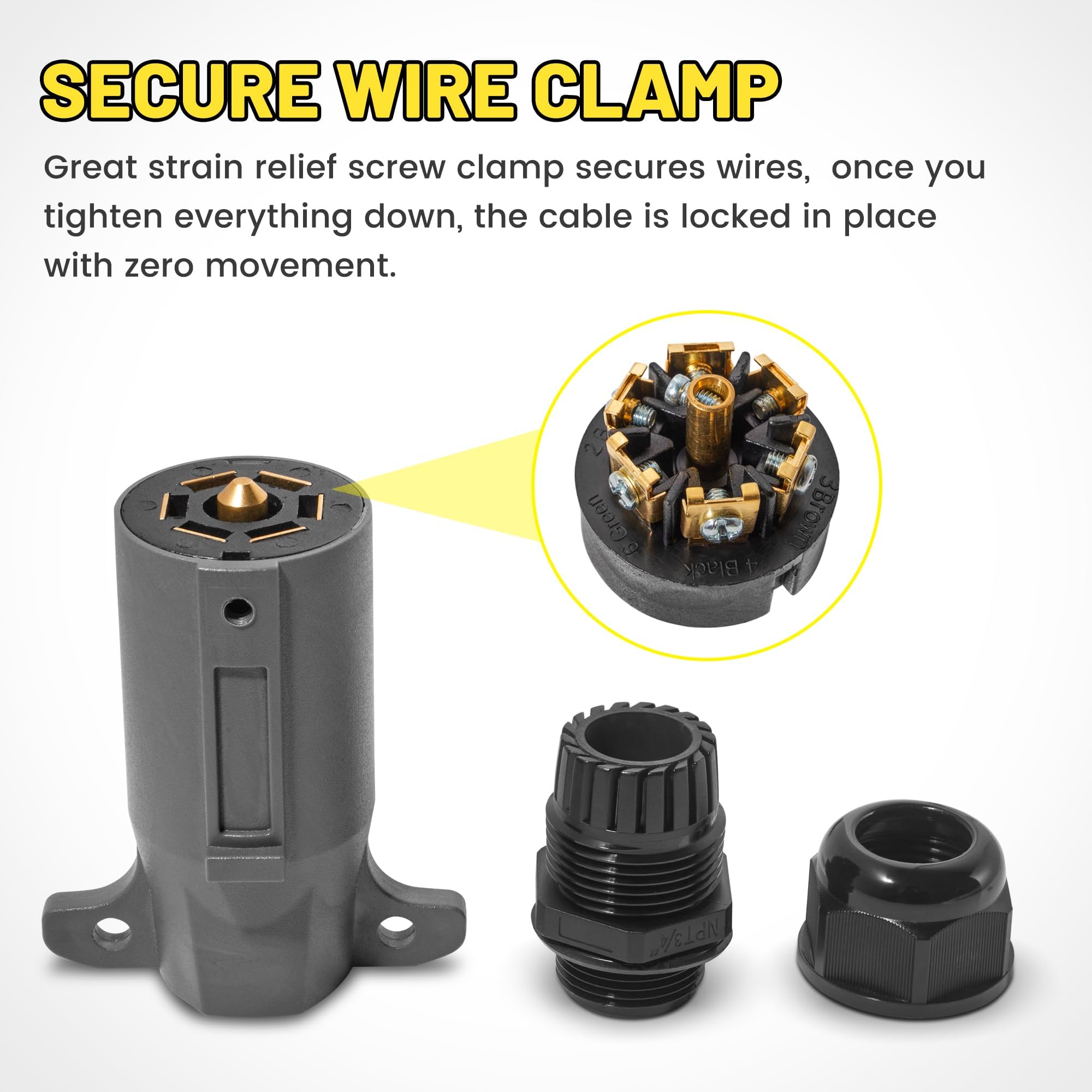 Oyviny RV 7-pin plug grey plastic body for durability.