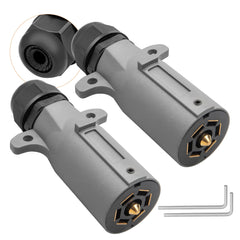 Oyviny RV 7-pin plug with waterproof seal for reliable connections.