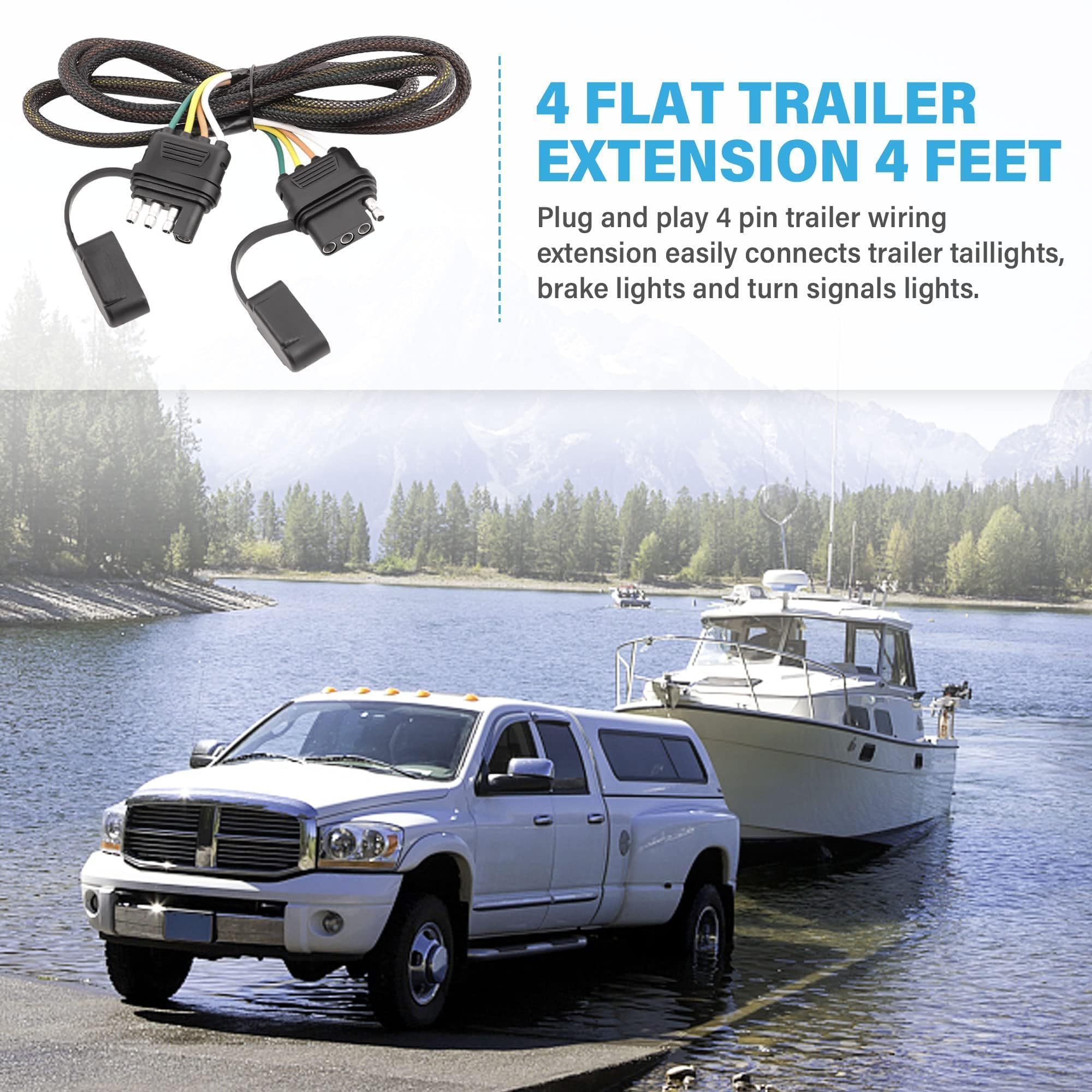 Oyviny 4-foot extension powers taillights, brake lights, and turn signals.