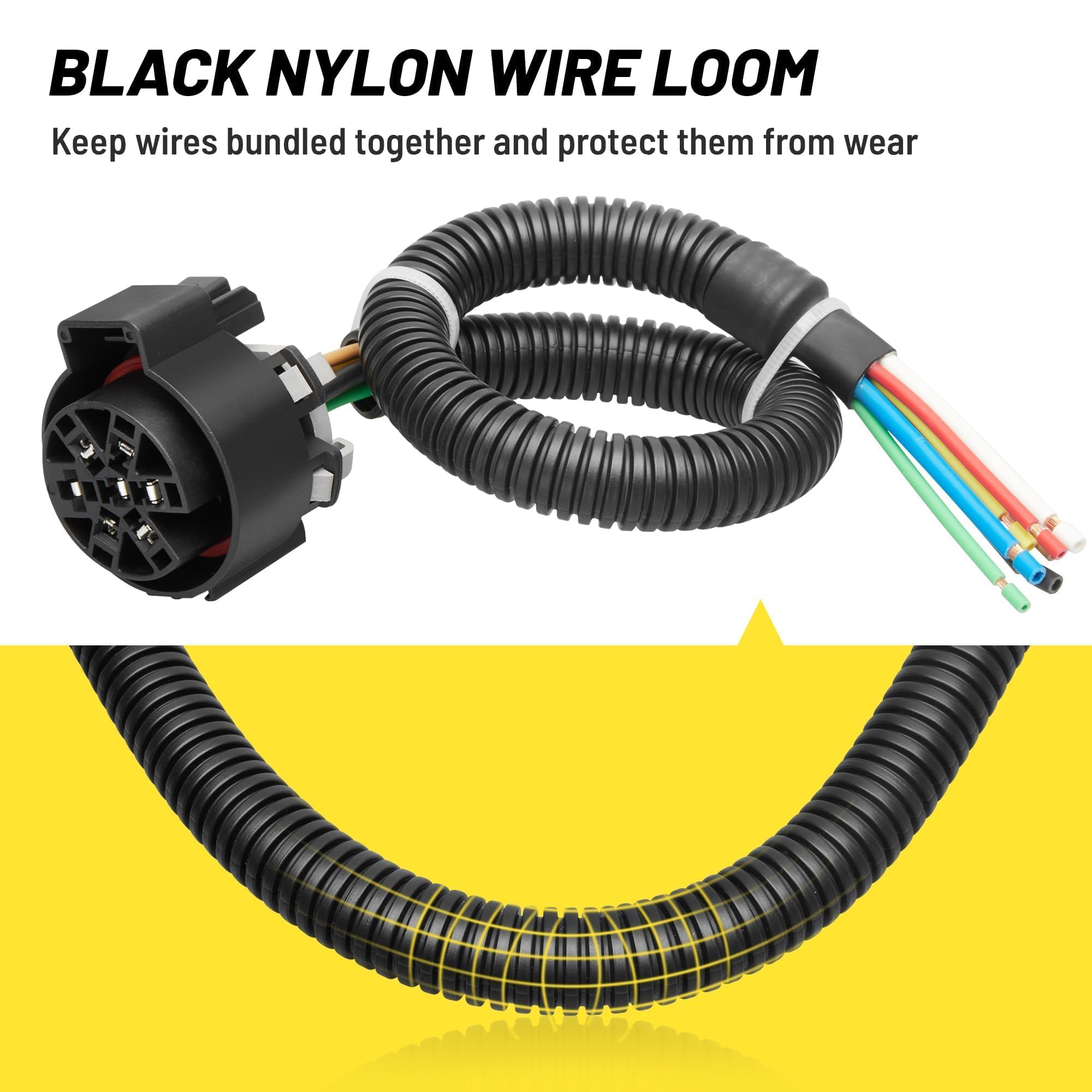 Oyviny terminal connectors and color-coded wires simplify installation