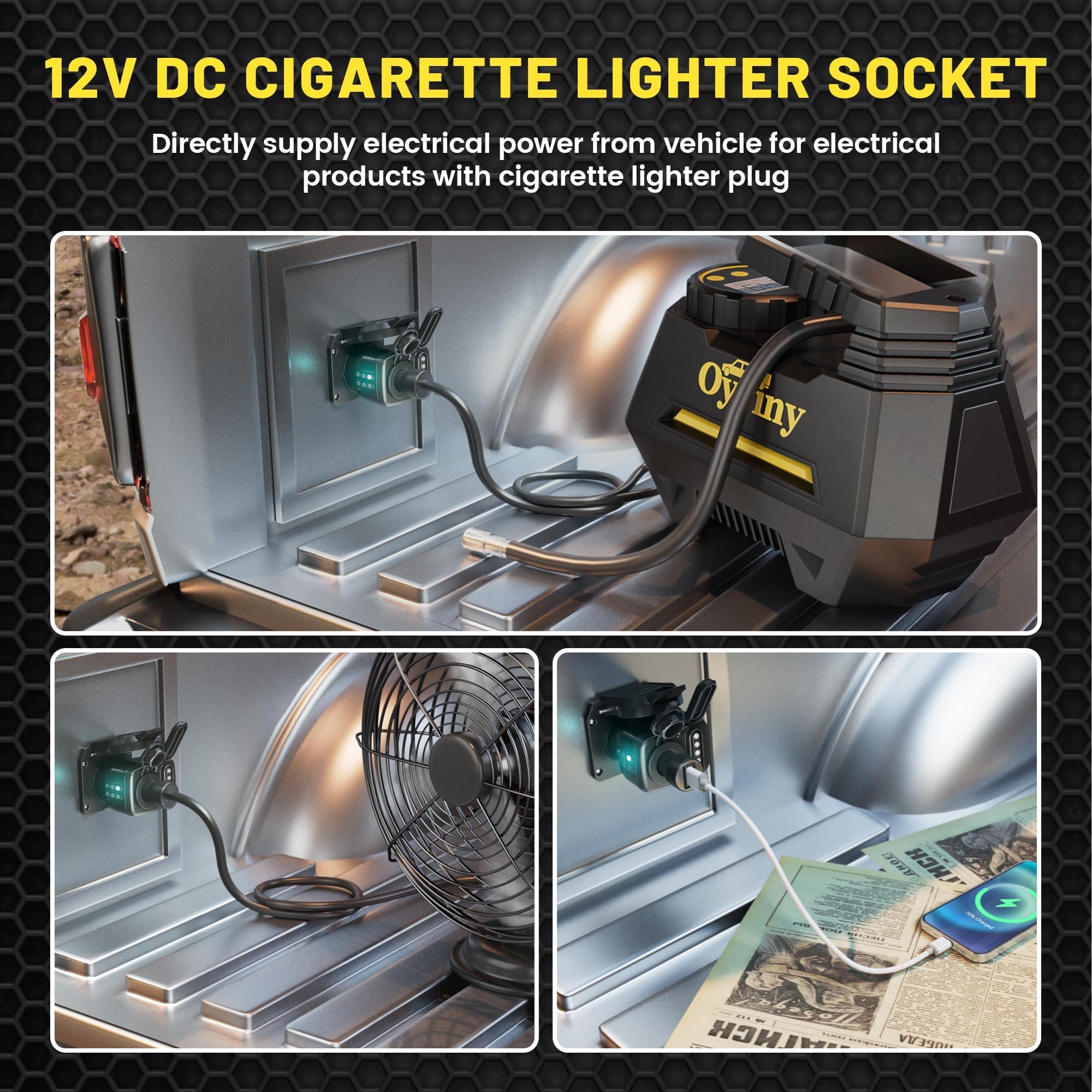 Oyviny LED trailer circuit indicators show taillights and brakes at a glance.