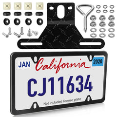 Oyviny trailer license frame universal black protects plates on boats, trucks, and trailers.
