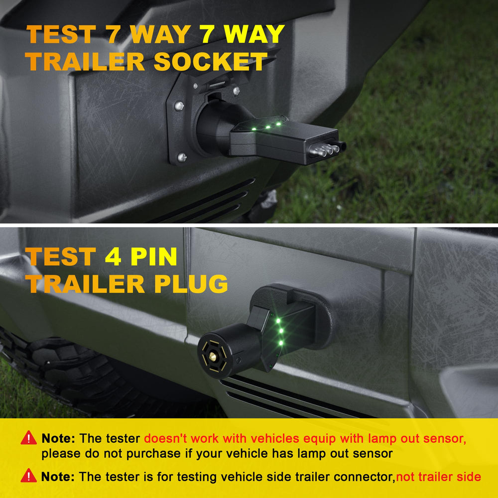 Oyviny trailer socket tester with durable ABS body for outdoors