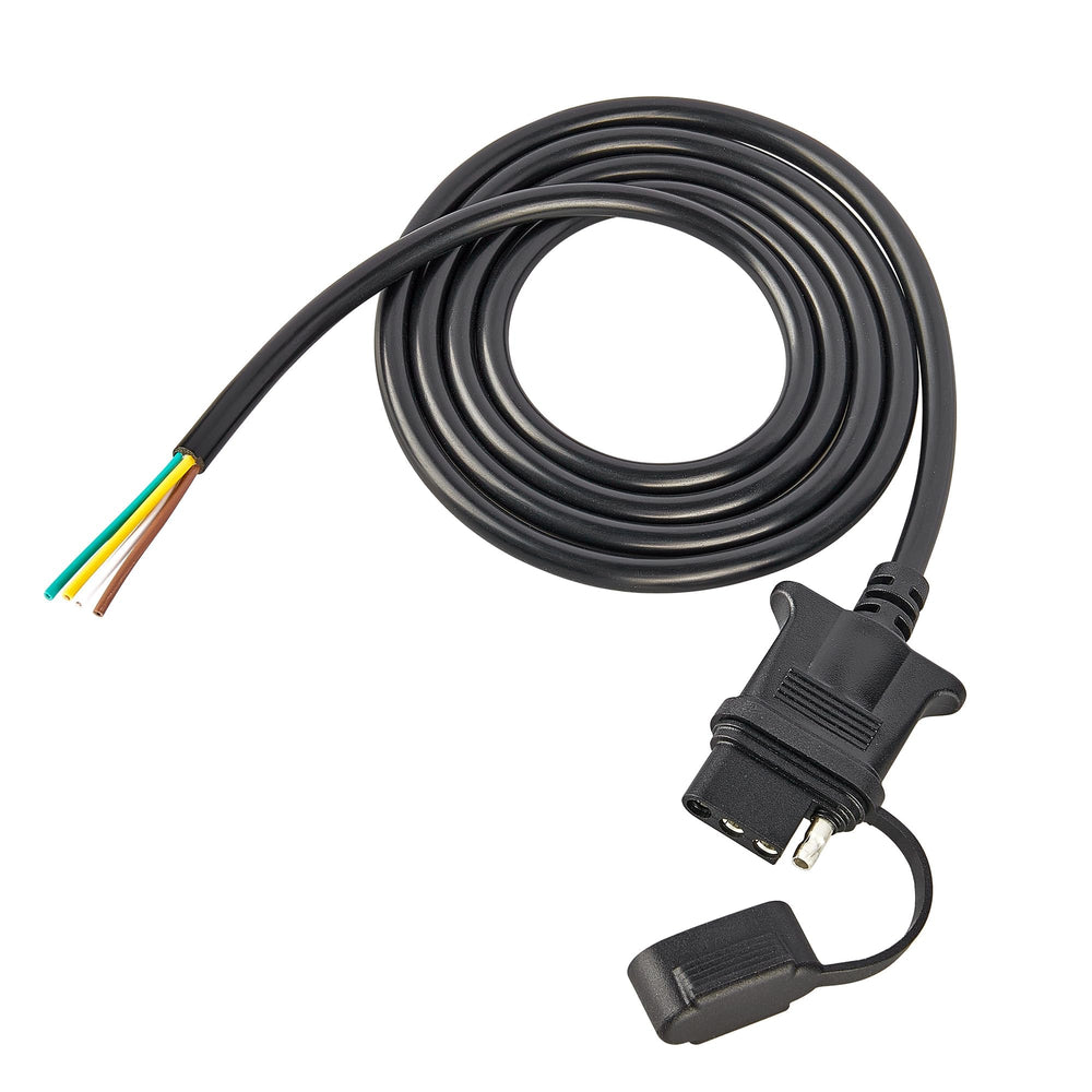 OyViny vehicle-side 4-pin flat connector with a 5 ft cable for trailer wiring.