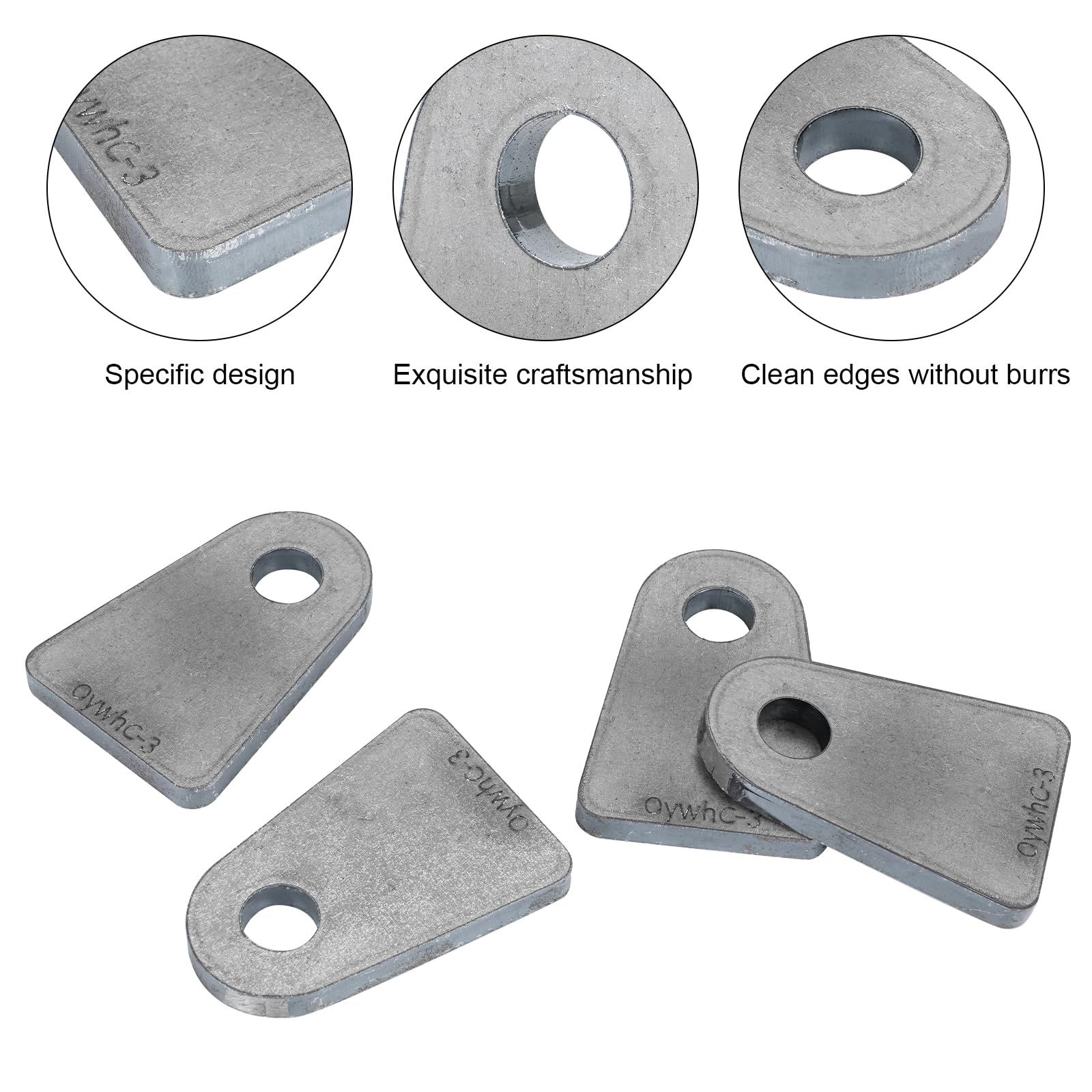 OywhC flat-bottom weld tab mount designed for precise alignment