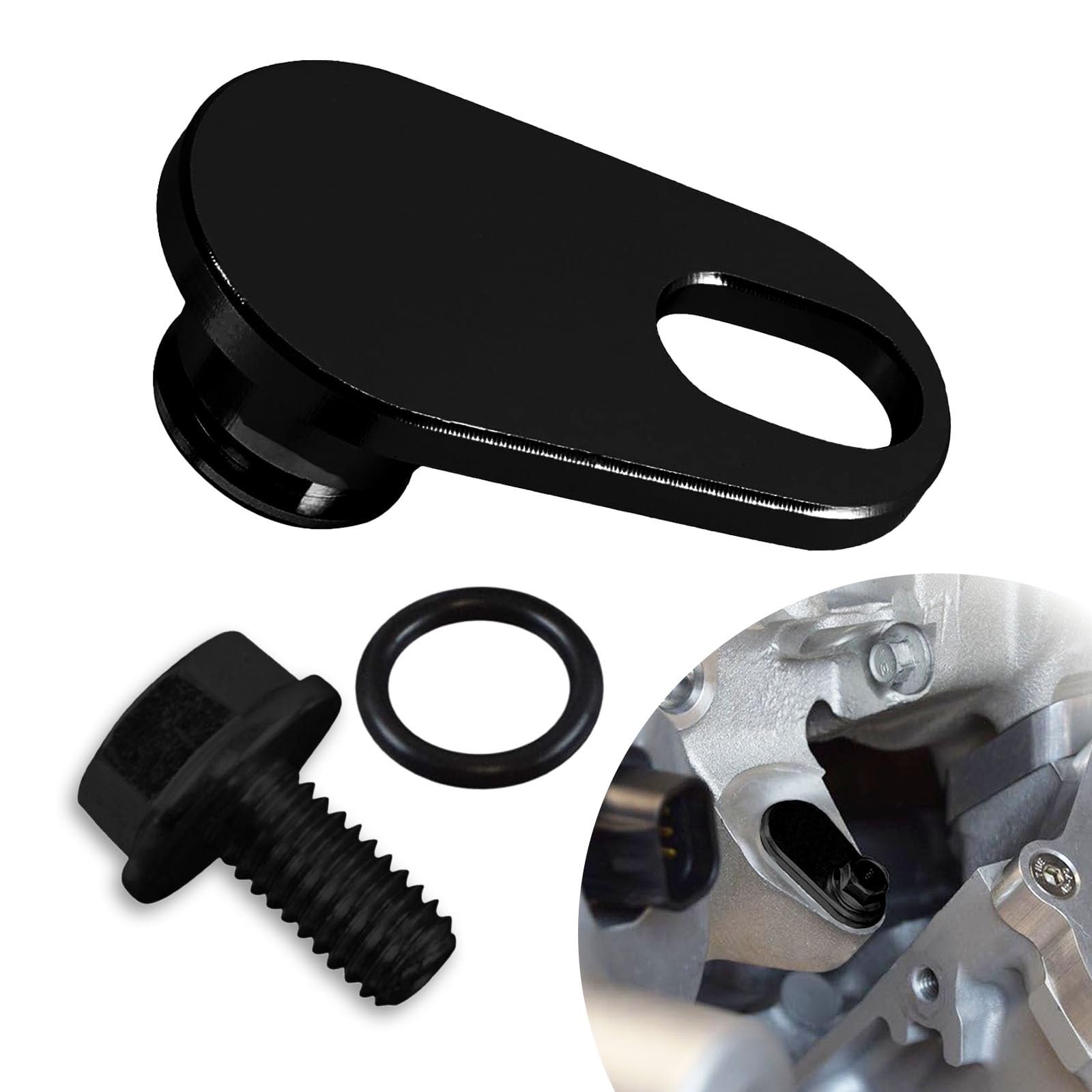 OywhC map port sealing cap installed on GM LSA engine for precise sealing.