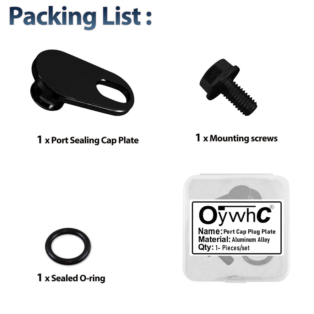 Boxed OywhC map port sealing cap with O-ring and hardware.