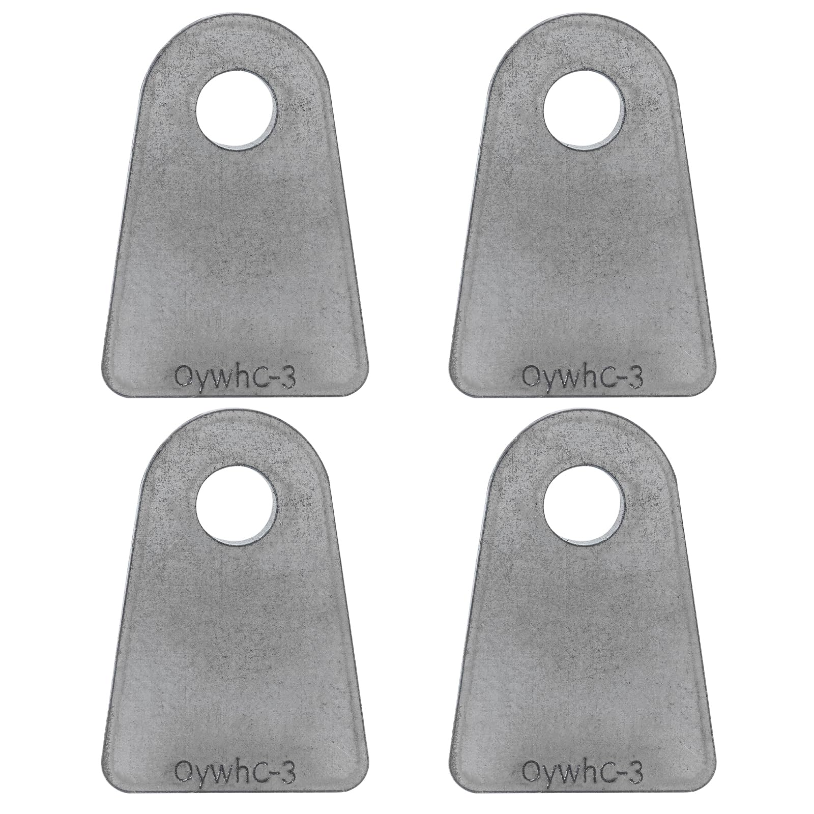 OywhC weld-on tab with flat bottom and 1/2 inch hole for secure mounting
