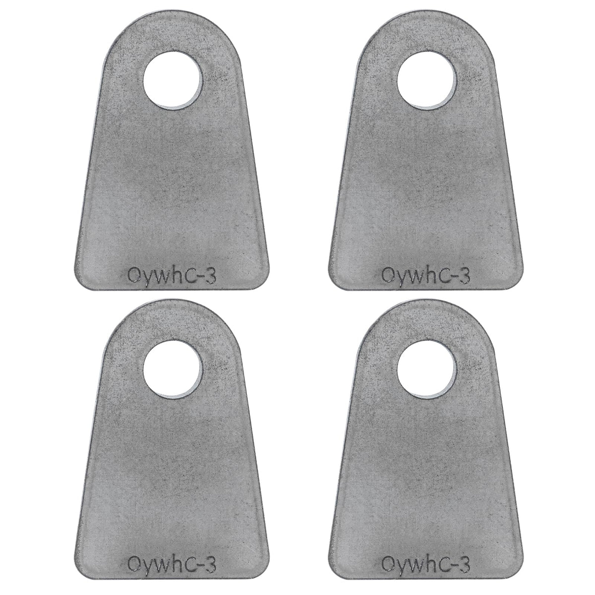 OywhC weld-on tab with flat bottom and 1/2 inch hole for secure mounting