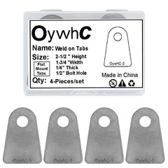 OywhC steel weld tab showing 2-1/2 inch height for added support