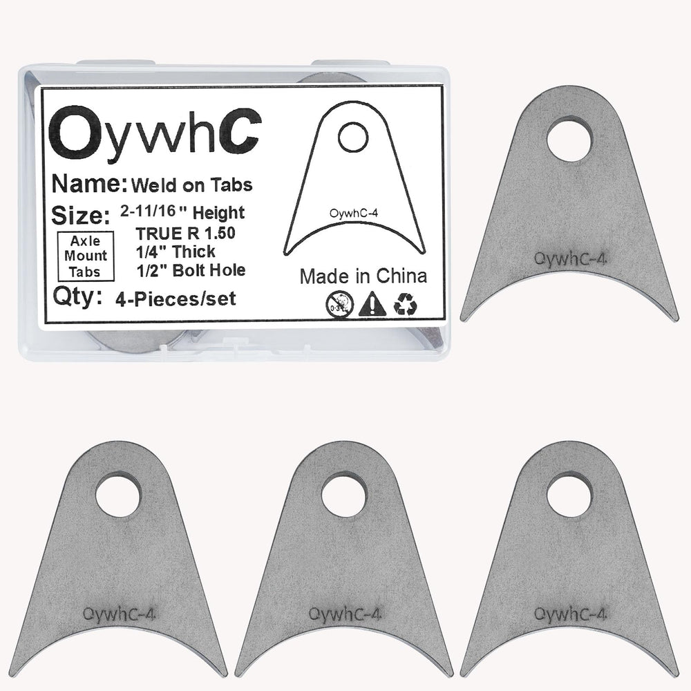 OywhC weld-on tab height 2-11-16 inches for balanced axle mounting