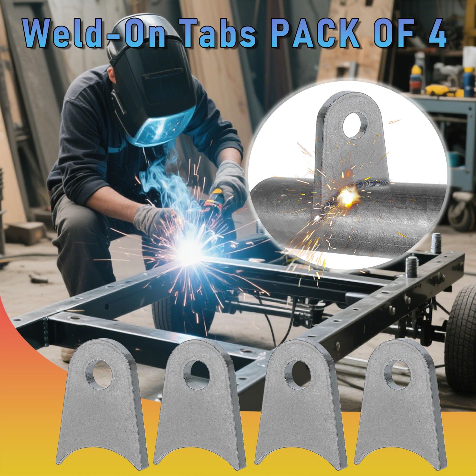 OywhC weld-on tabs robust steel construction for durability.