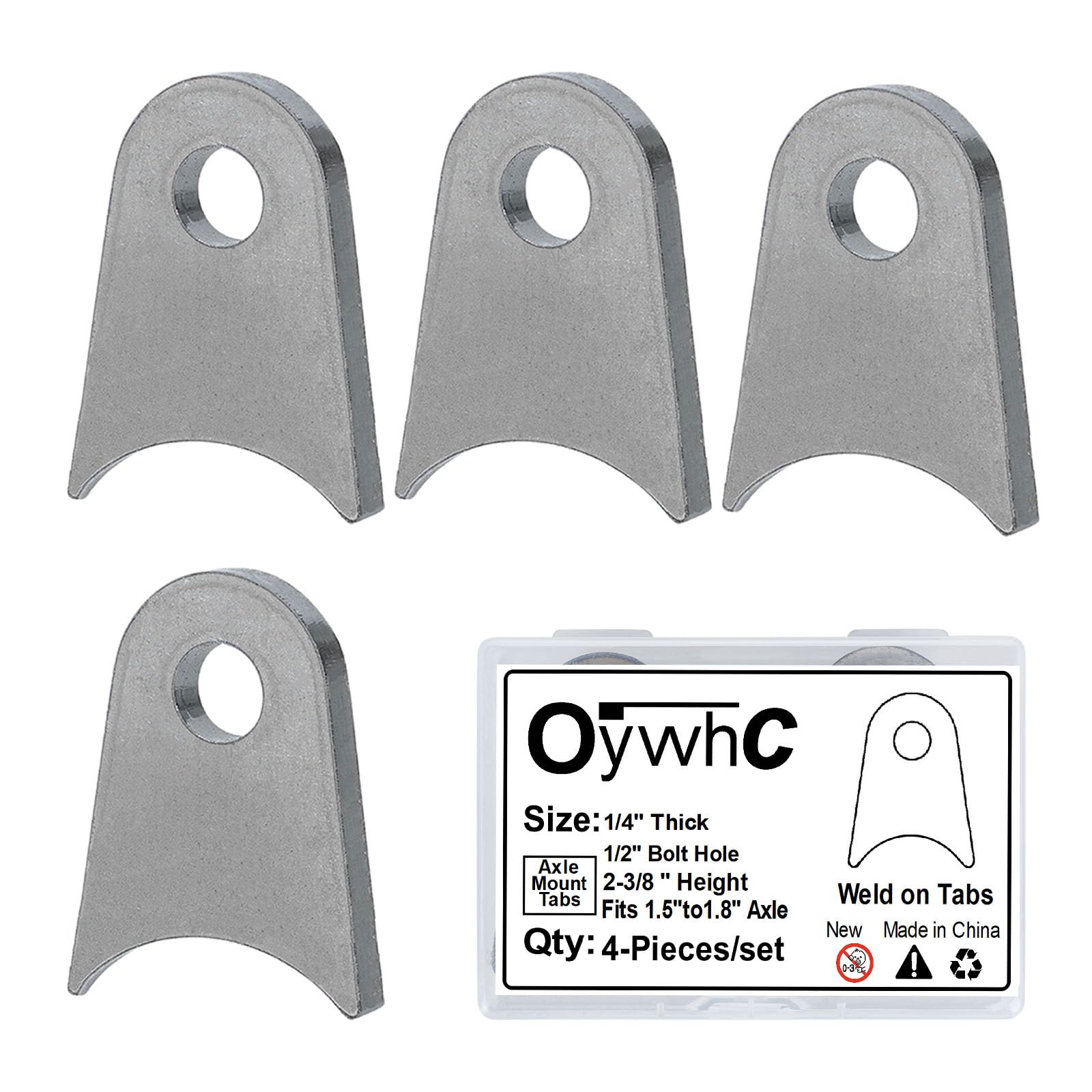 OywhC weld-on tabs universal design suitable for automotive and industrial use.