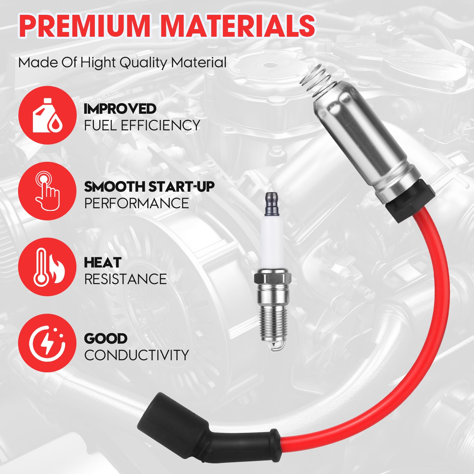 Ozikutech easy-install spark plug kit suggests faster maintenance.