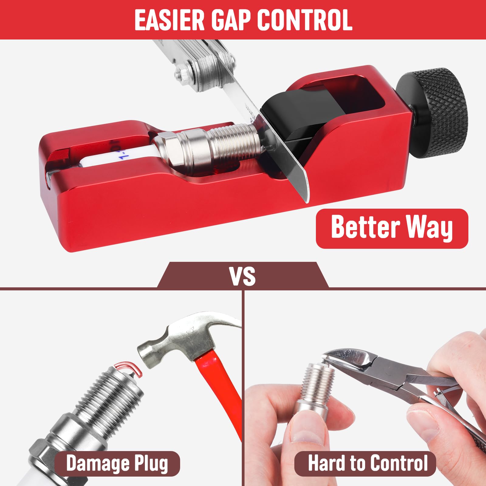 Ozikutech 32-blade feeler gauge enables accurate gap tuning.