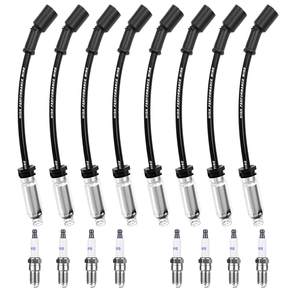 Ozikutech iridium spark plugs close-up for reliable ignition in V8 GM engines.