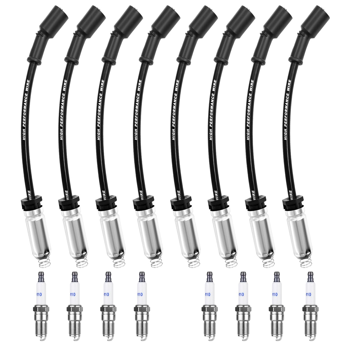 Ozikutech iridium spark plugs close-up for reliable ignition in V8 GM engines.