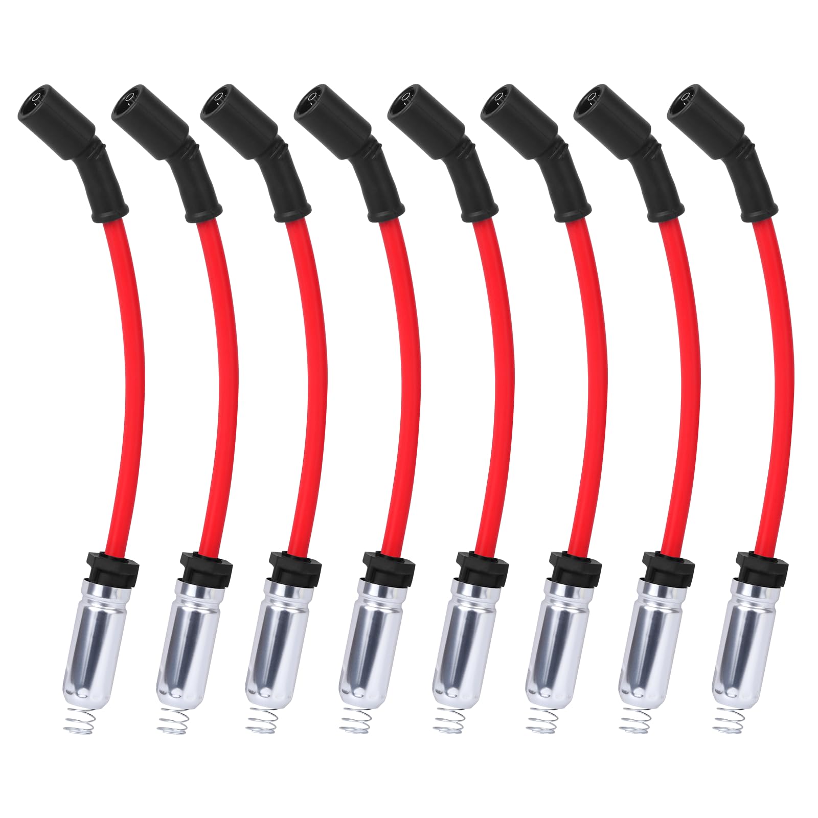 Ozikutech spark plug wires 8-pack front view for GM V8 engines