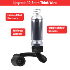 Ozikutech spark plug wires connectors close-up showing durable terminals and low resistance