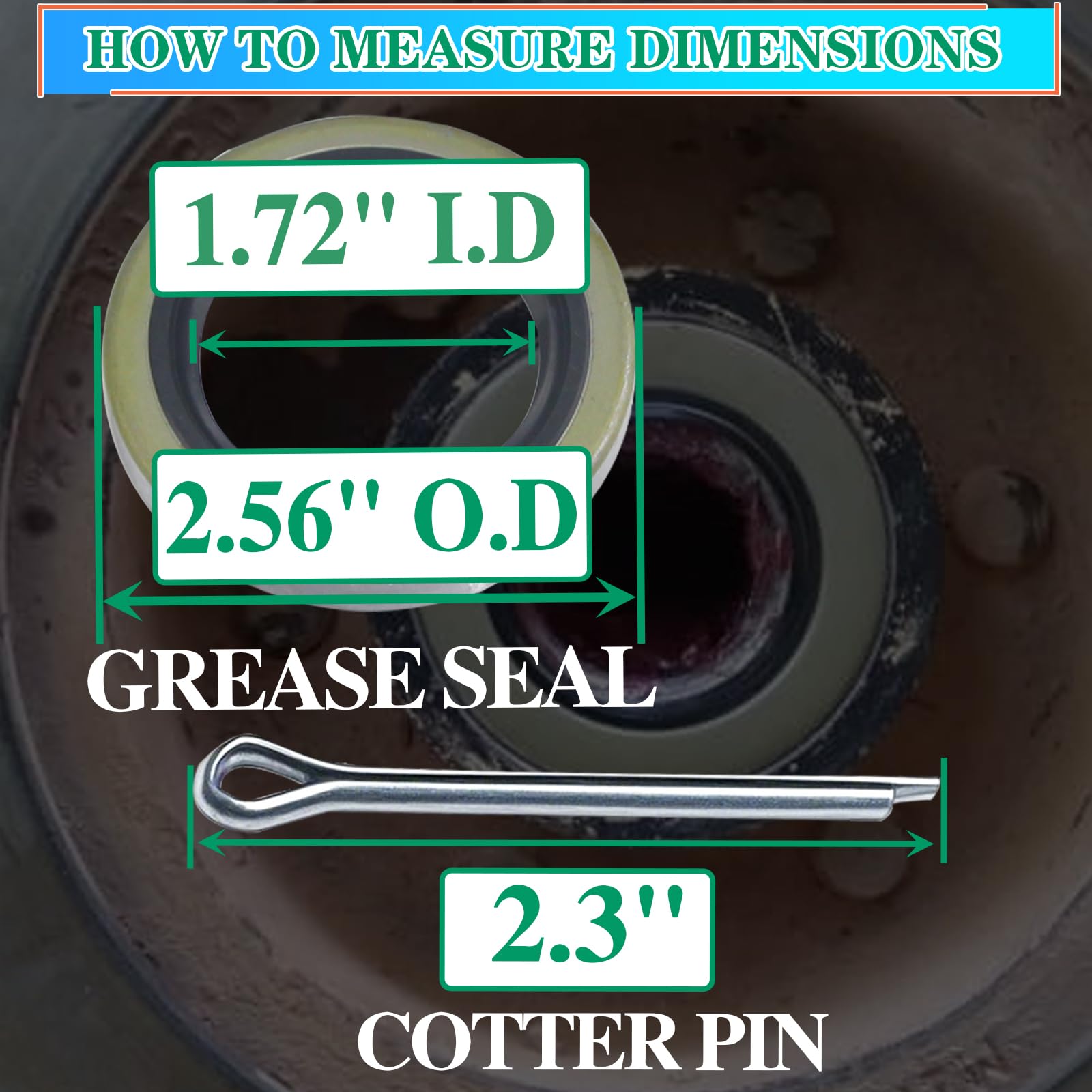 OZISENS cotter pin 2.3-inch length for secure hub assembly.