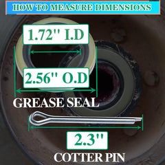 OZISENS cotter pin 2.3-inch length for secure hub assembly.