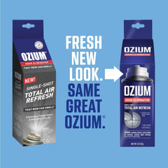 Ozium car fogger single shot targeting stubborn smoke odors in vehicles
