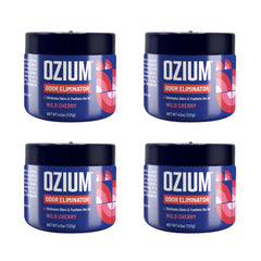 Ozium Gel compact jar keeps car interiors smelling fresh.