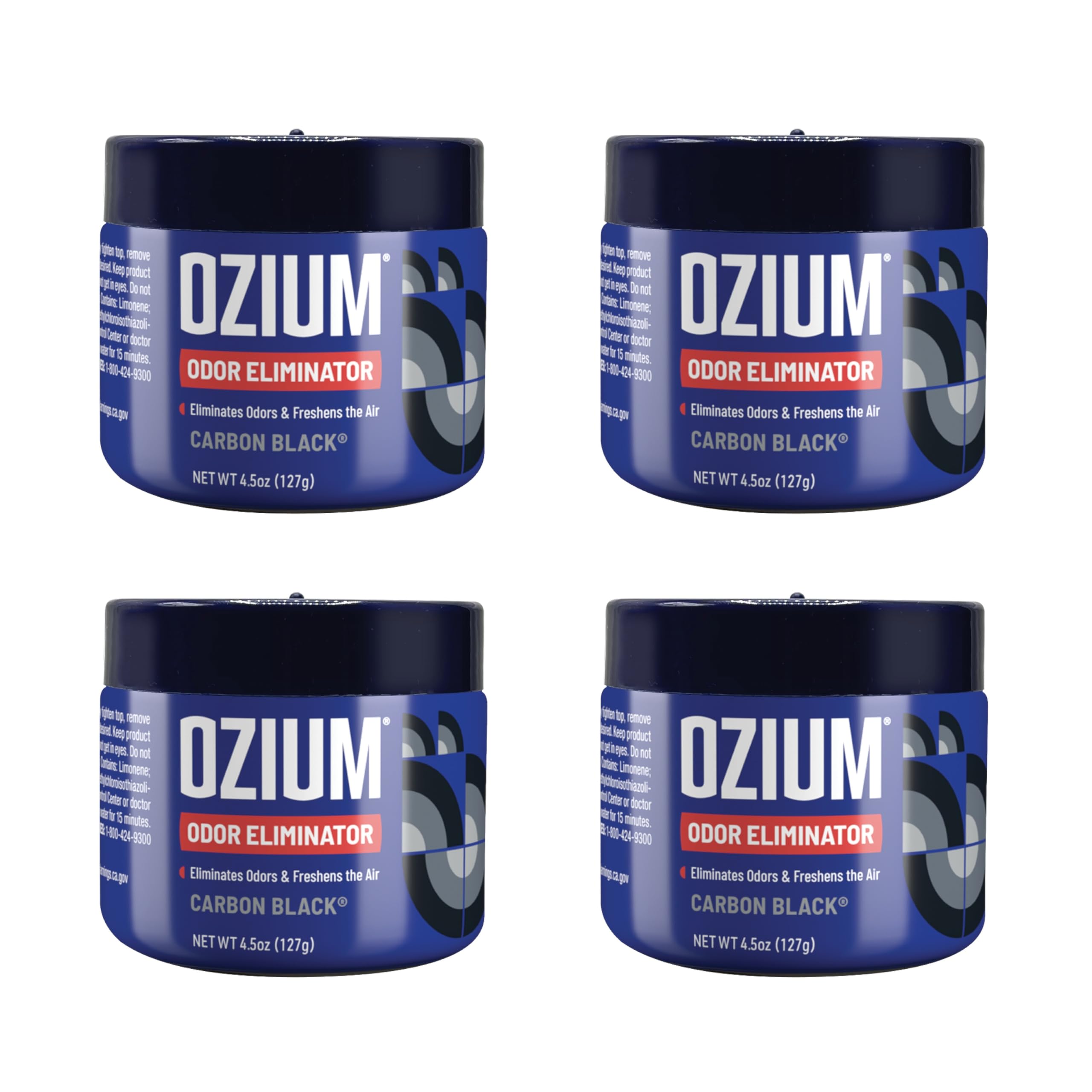 Ozium gel in cup holder showing discreet car odor control