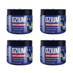 Ozium gel in cup holder showing discreet car odor control