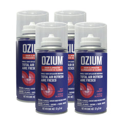 Ozium Wild Cherry 2oz bottle front view for quick car odor elimination
