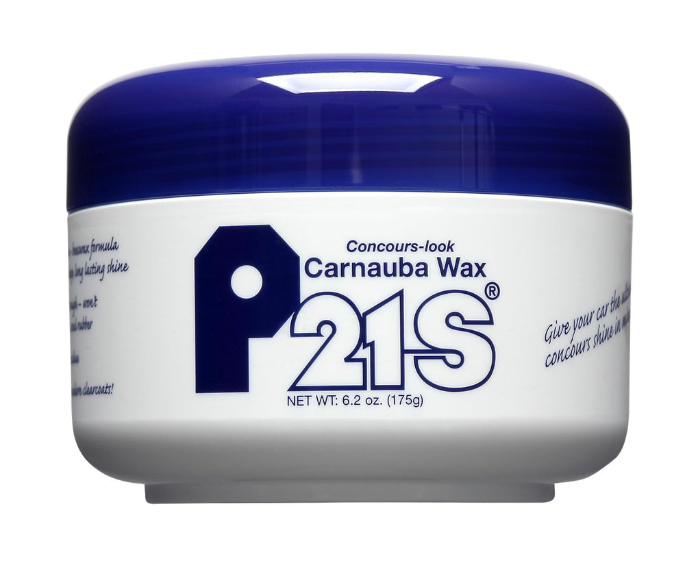 P21S 12700W carnauba wax jar close-up highlights premium finish potential.