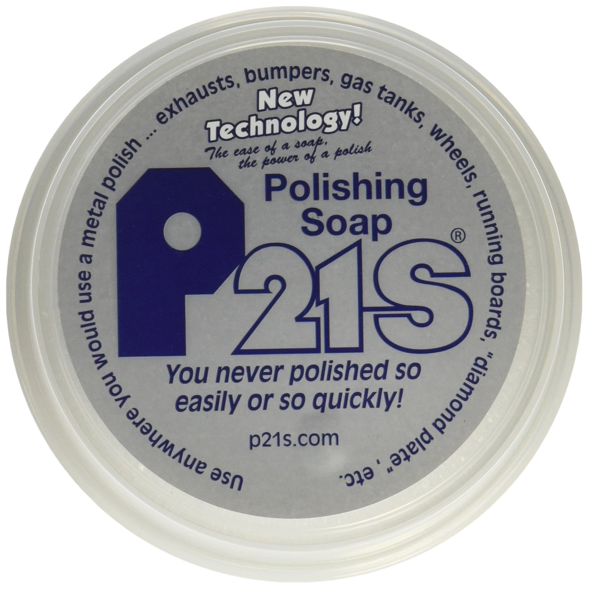 P21S 15300P Polishing Soap bottle application quickly restores dull chrome and metal finishes.
