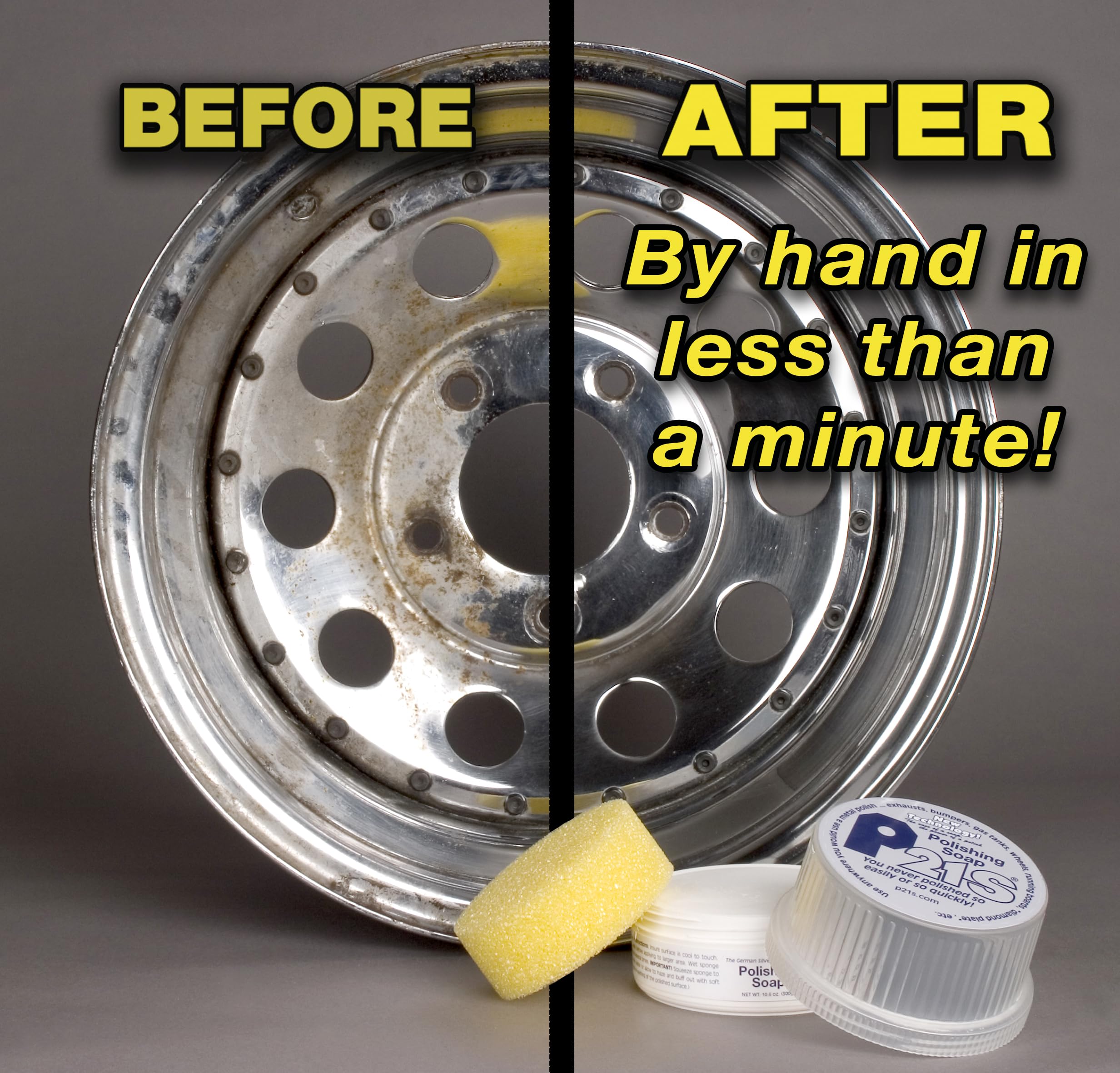 P21S 15300P Polishing Soap used with a pad to revive large metal surfaces.