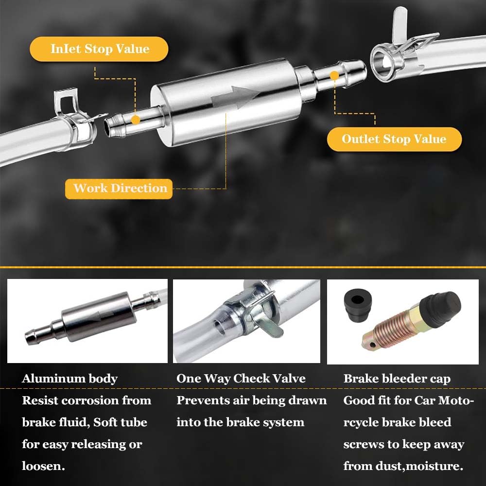 Paalee bleeder adapters kit offers multiple adapters for compatibility.
