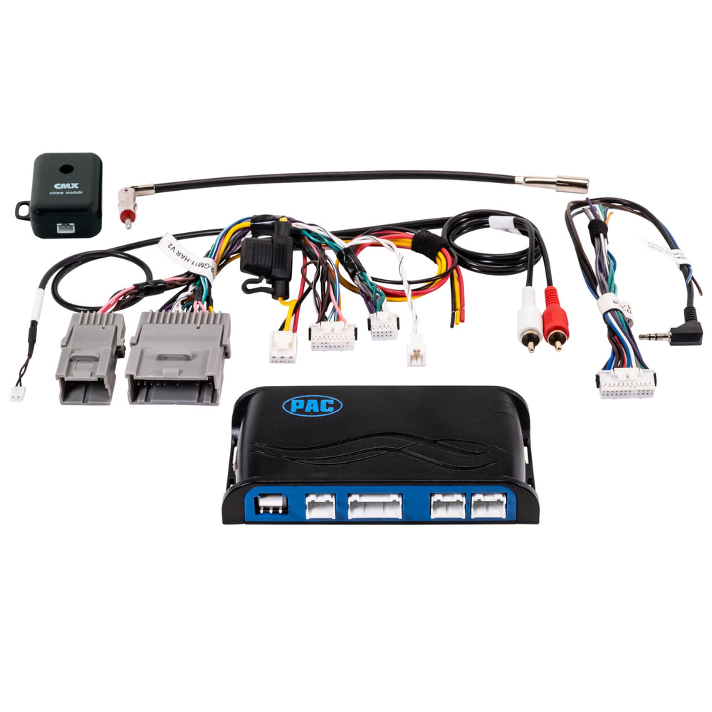 PAC RadioPRO5 RP5-GM11 front panel view showing OnStar retention capability