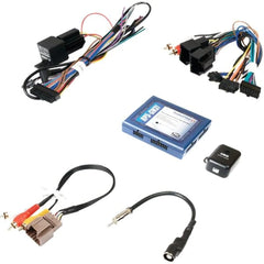 PAC RP5-GM31 blue radio replacement interface preserves OnStar and steering wheel controls for GM LAN vehicles