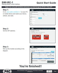 PAC SWI-RC1 dip-switch programming enables quick button customization