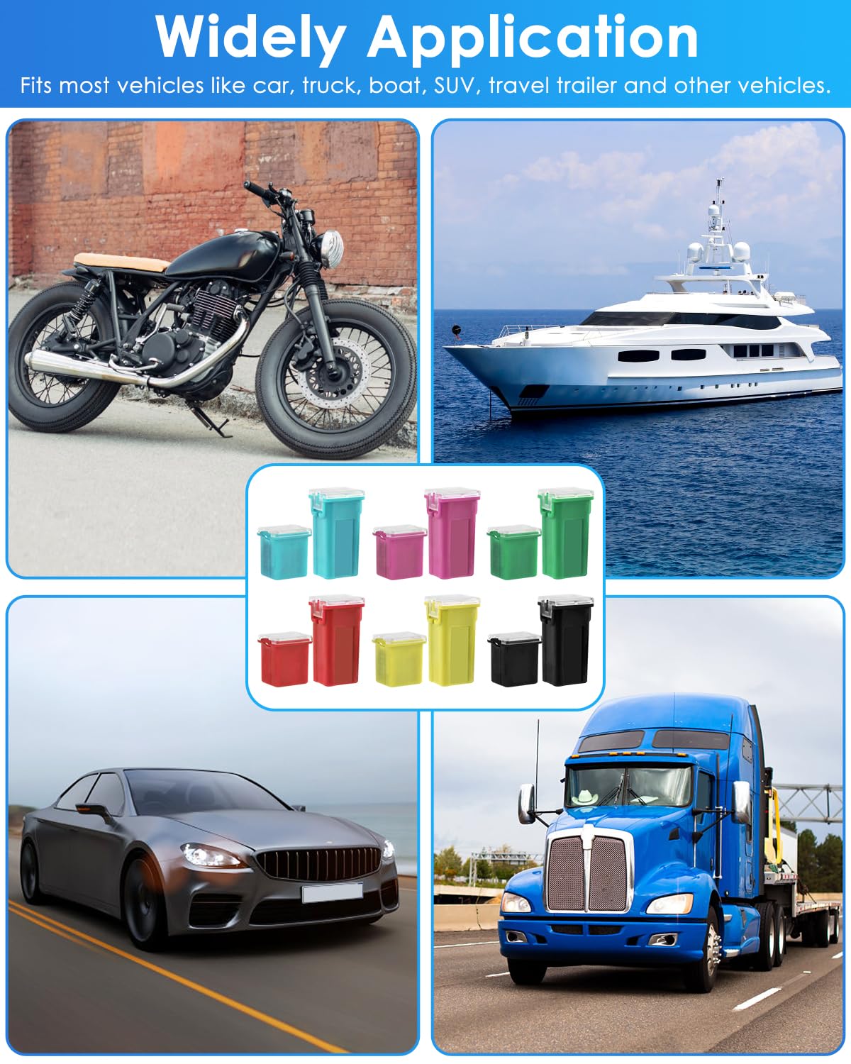 PACETAP box of tall-profile fuses organized for easy access and use.