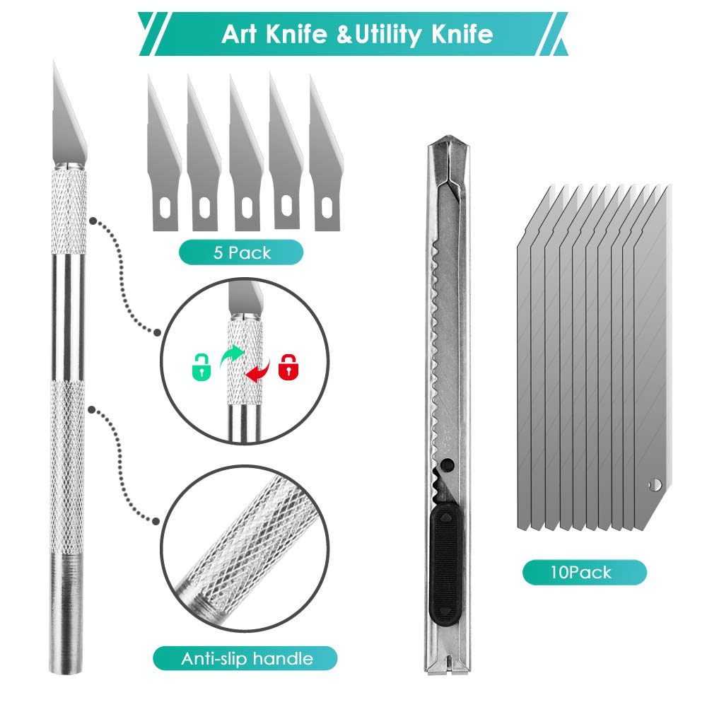 PACETAP retractable knife with replaceable blades for easy shaping