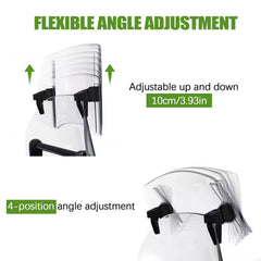PACEWALKER adjustable clip-on windscreen demonstrates four-angle positioning