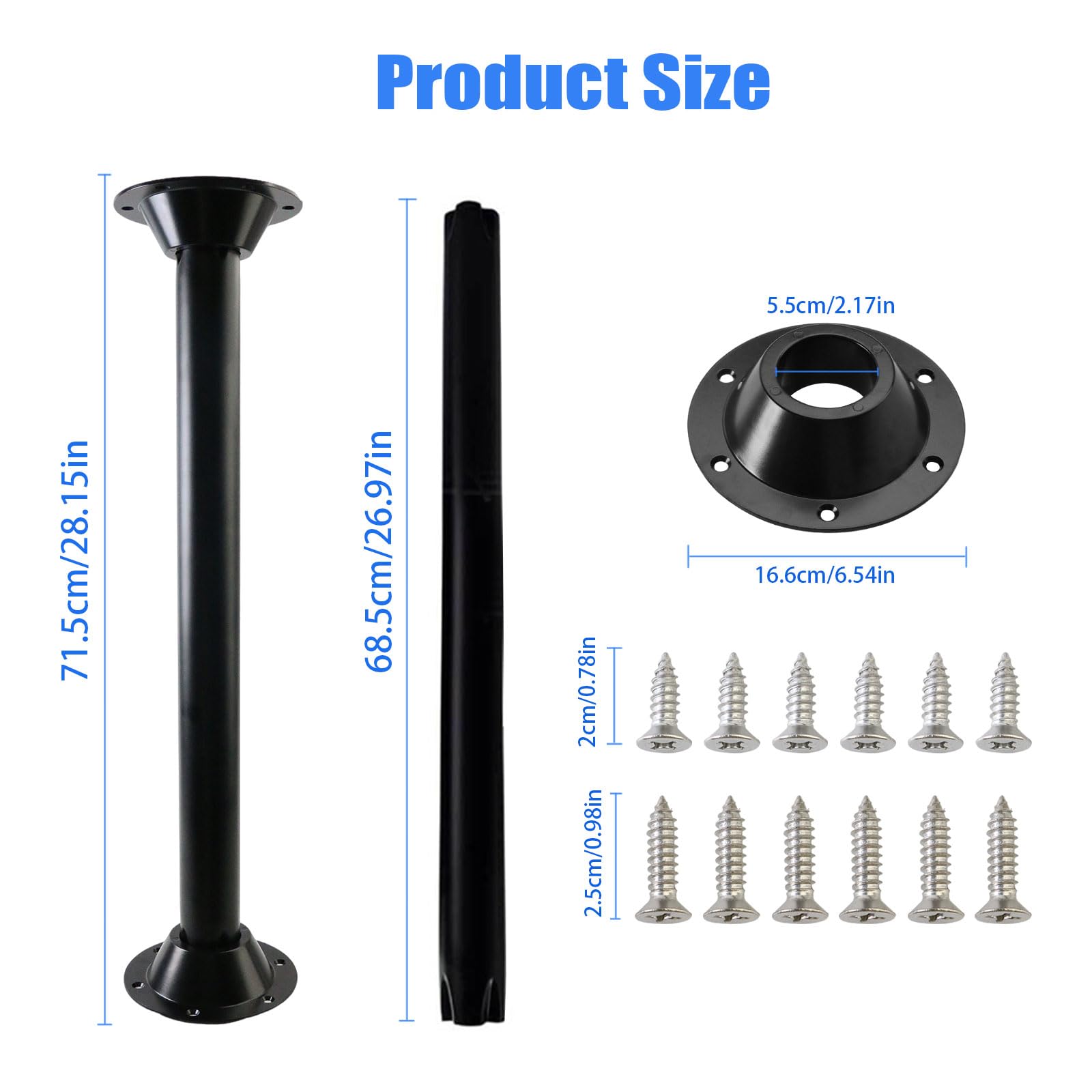 PACEWALKER installation kit with legs, bases, and screws