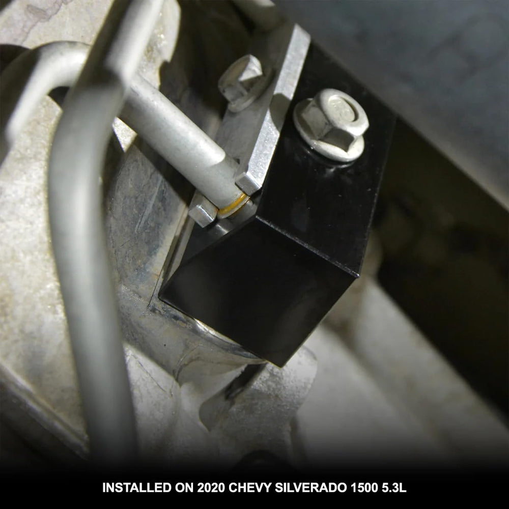 PPE 6L80 valve inlet and outlet close-up, direct-fit with OEM lines.