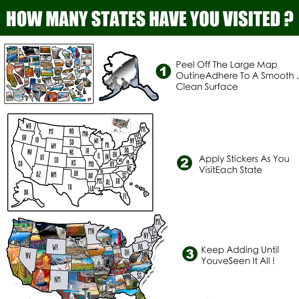 Pacify detailed state stickers with precise borders for clean placement.