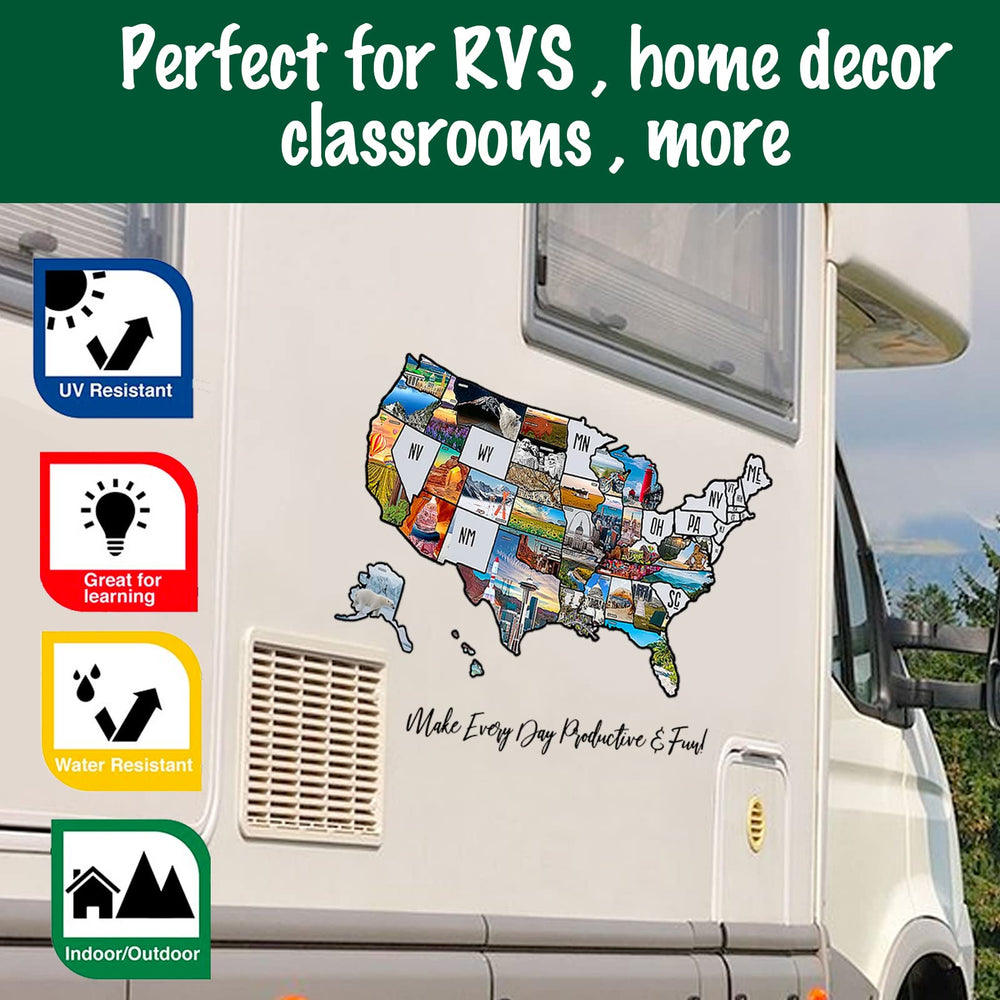 Pacify durable PVC vinyl ensures long-lasting road trip decals.