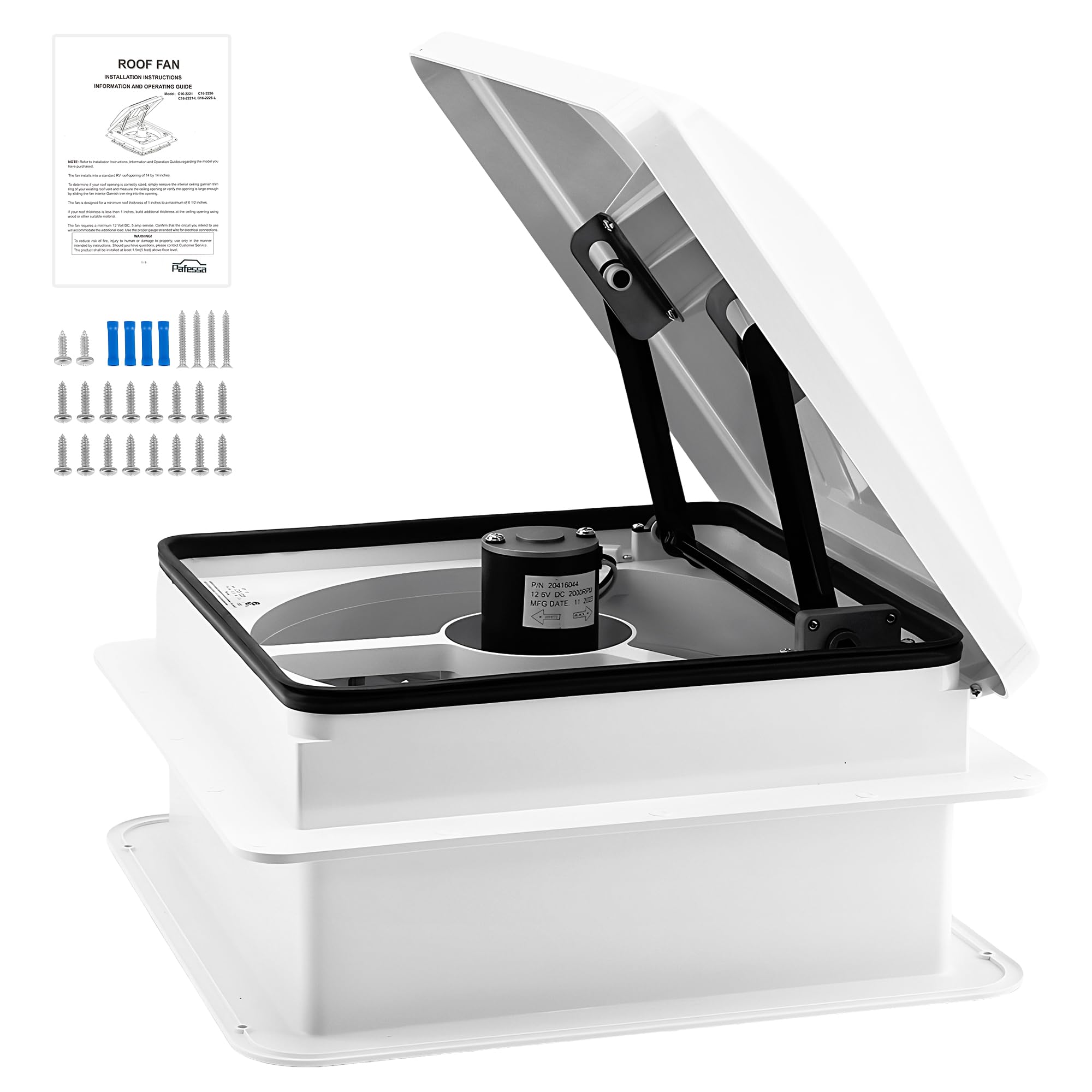 Pafessa 14in roof vent exterior with rugged housing for reliable RV airflow