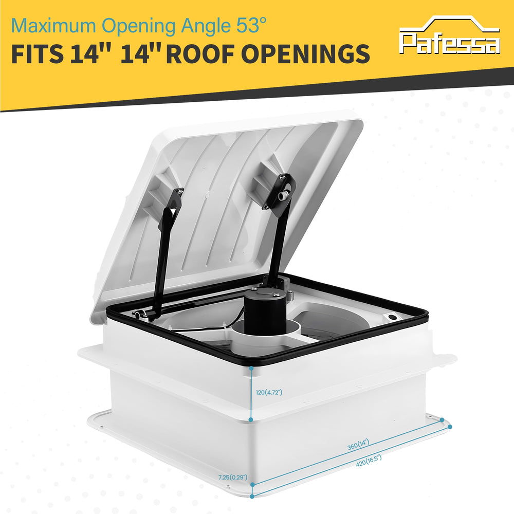 Pafessa installation diagram notes roof thickness compatibility from 0.98 to 3.93 inches