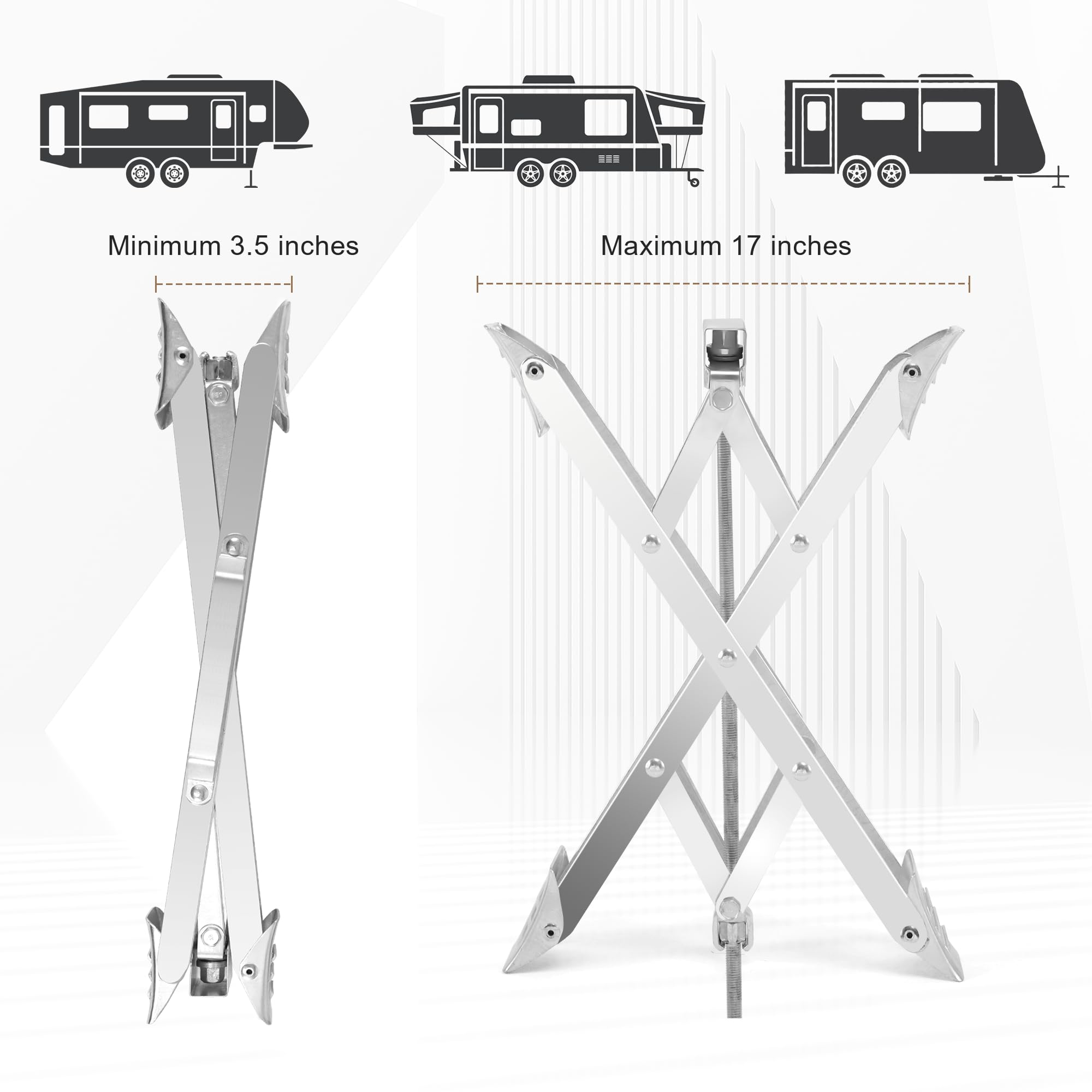 Pafessa RV X-Style stabilizer with locking cap prevents theft.
