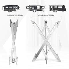 Pafessa RV X-Style stabilizer with locking cap prevents theft.