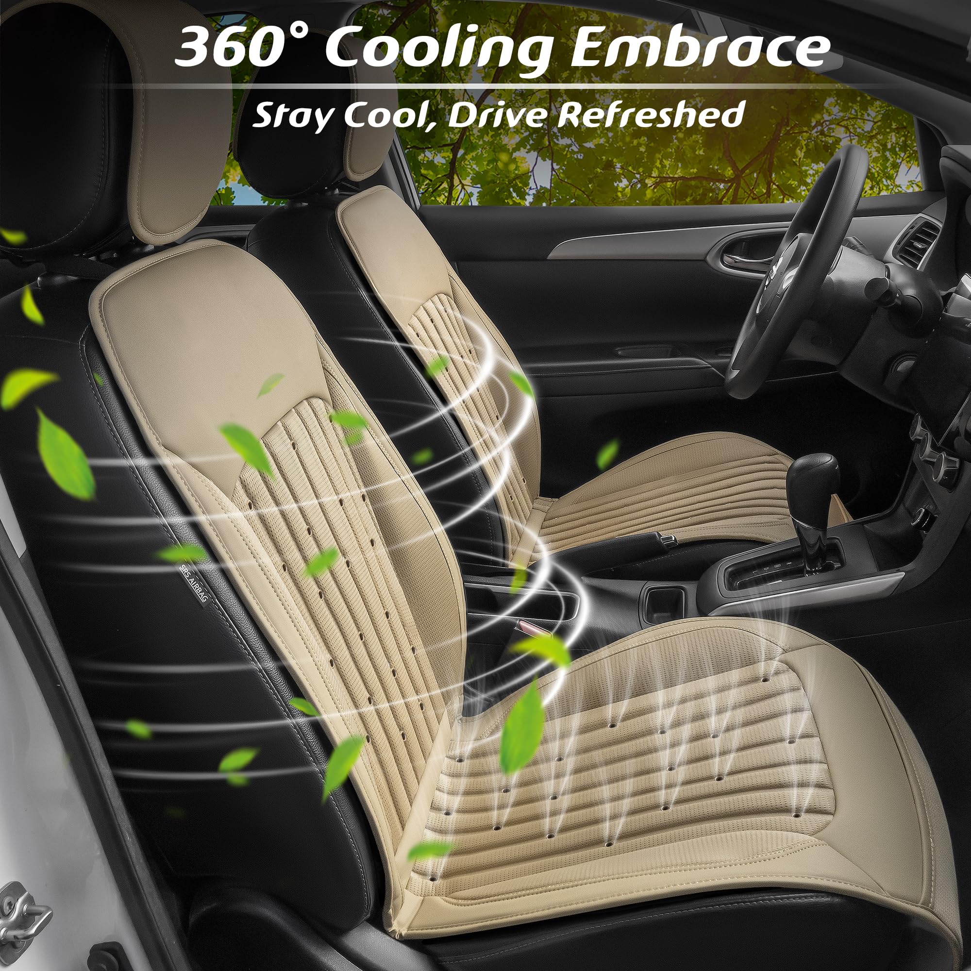 Paffenery leather surface with breathable mesh is durable and easy to wipe clean.