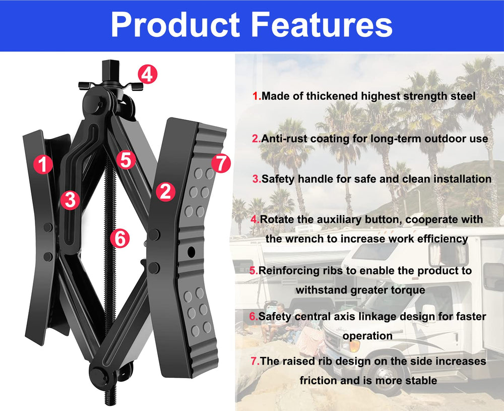 PAFOWO X shaped wheel chock cast iron for stronger support.